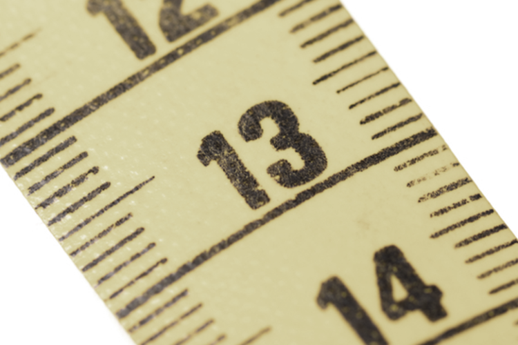 Cinta metrica sobre el centimetro 13
