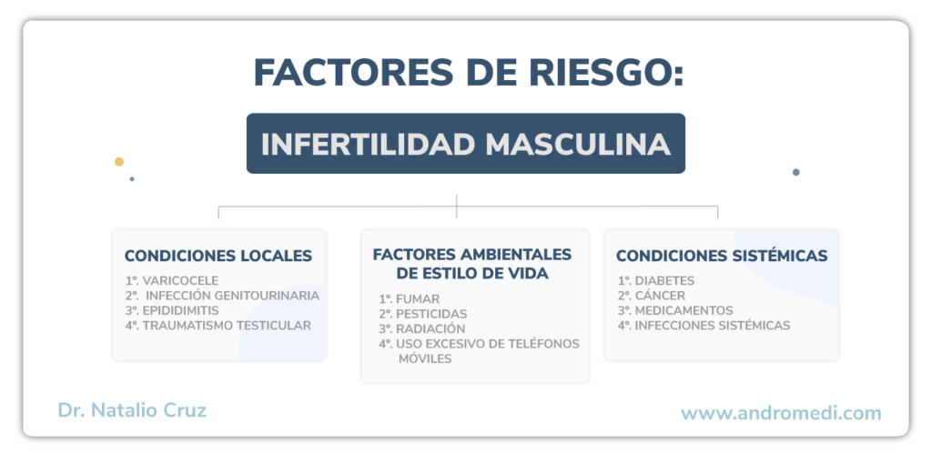 Esquema de factores de riesgo para infertilidad masculina