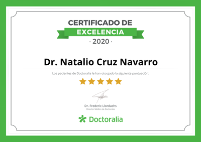 certificado de excelencia de doctoralia